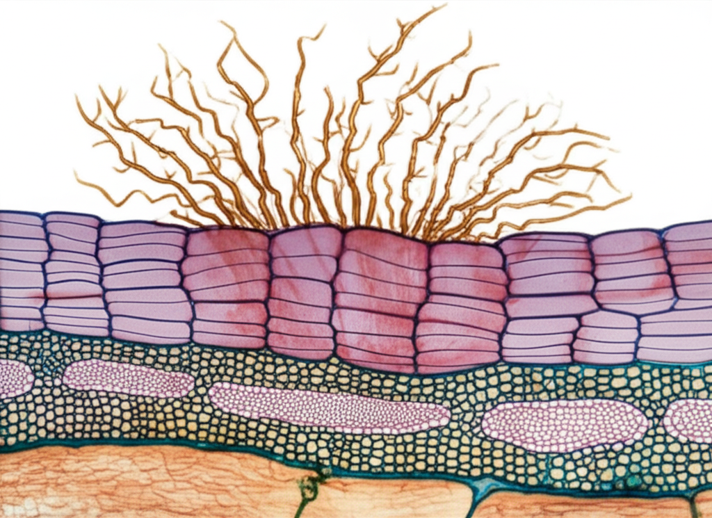 Мікориза під мікроскопом